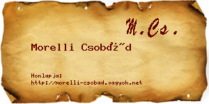 Morelli Csobád névjegykártya